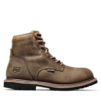 Timberland Férfi PRO Millworks 6" Soft Toe Vízálló Bakancs Barna